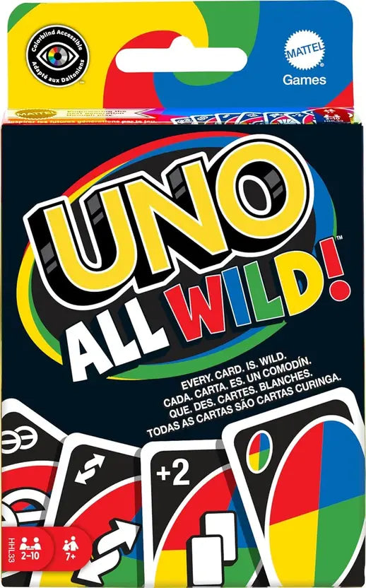 SALPITOYS UNO All Wild Card Game Cards, Gift for Kid, Family & Adult (Multicolor)