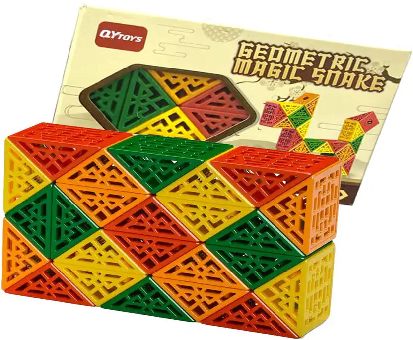 SALPITOYS QiYi Geometric Magic Snake Cube Twisty Puzzle Toys, 24 Blocks,  (1 Pieces)