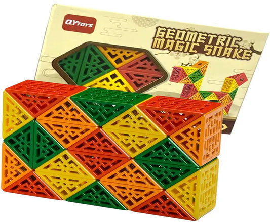 SALPITOYS QiYi Geometric Magic Snake Cube Twisty Puzzle Toys, 24 Blocks,  (1 Pieces)