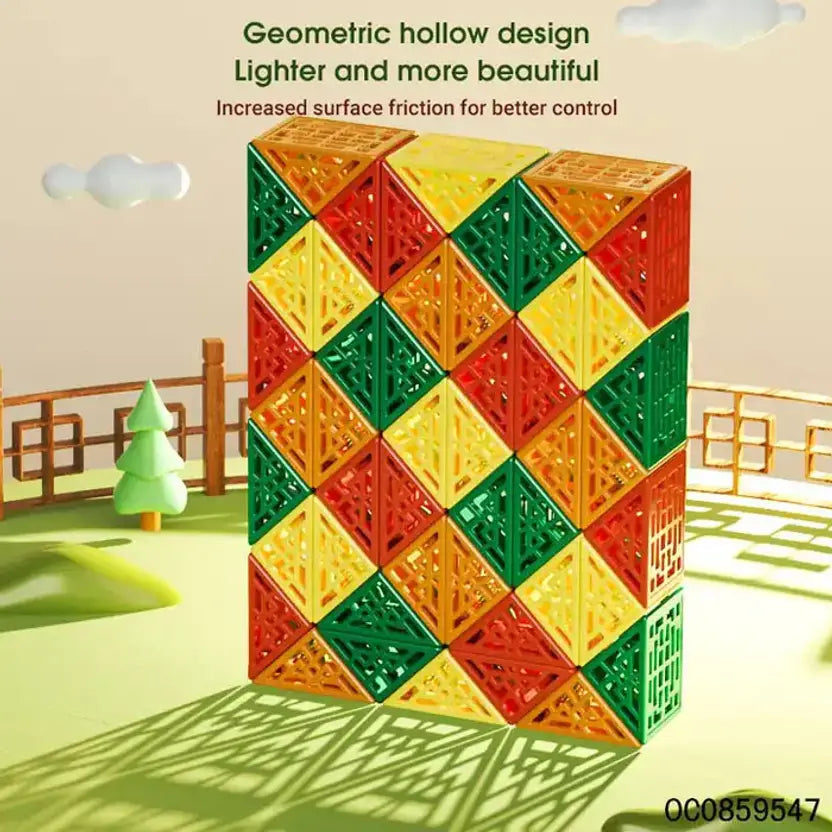 SALPITOYS QiYi Geometric Magic Snake Cube Twisty Puzzle Toys, 24 Blocks,  (1 Pieces)