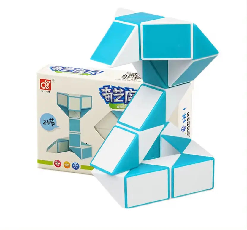 SALPITOYS QiYI Magic Snake Cube Twisty Puzzle Toy, 24 Blocks, 3D Cube Puzzle Box  (1 Pieces)