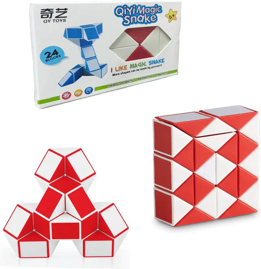SALPITOYS QiYI Magic Snake Cube Twisty Puzzle Toy, 24 Blocks, 3D Cube Puzzle Box  (1 Pieces)