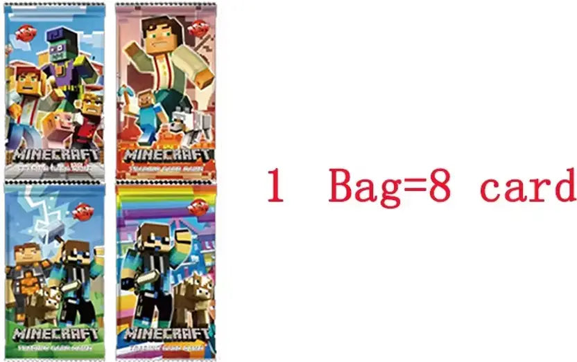 SALPITOYS 100 pcs Anime Minecraft Game Figure Collection Card Battle Carte Cartoon Game  (Multicolor)