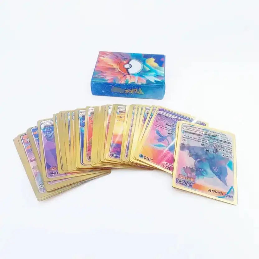 SALPITOYS 55 PCS Pokemon Cards New Look 3D View Playing Card For Kid's with album  (Multicolor)