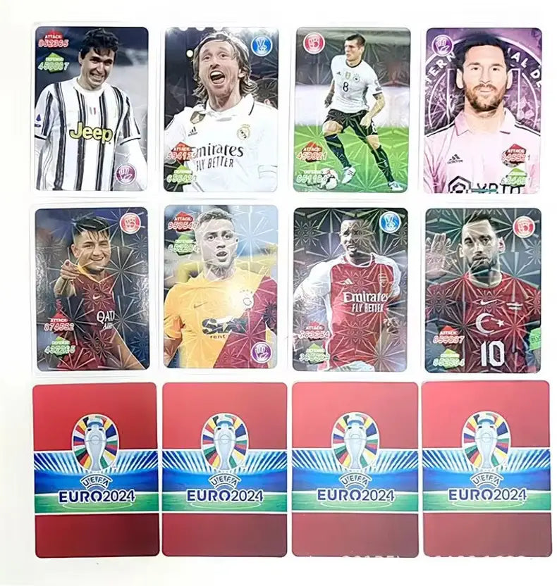 SALPITOYS FOOTBALL Euro Soccer Cards - 96 Unique Soccer Player Cards -12 Pack.  (MULTI COLORS)