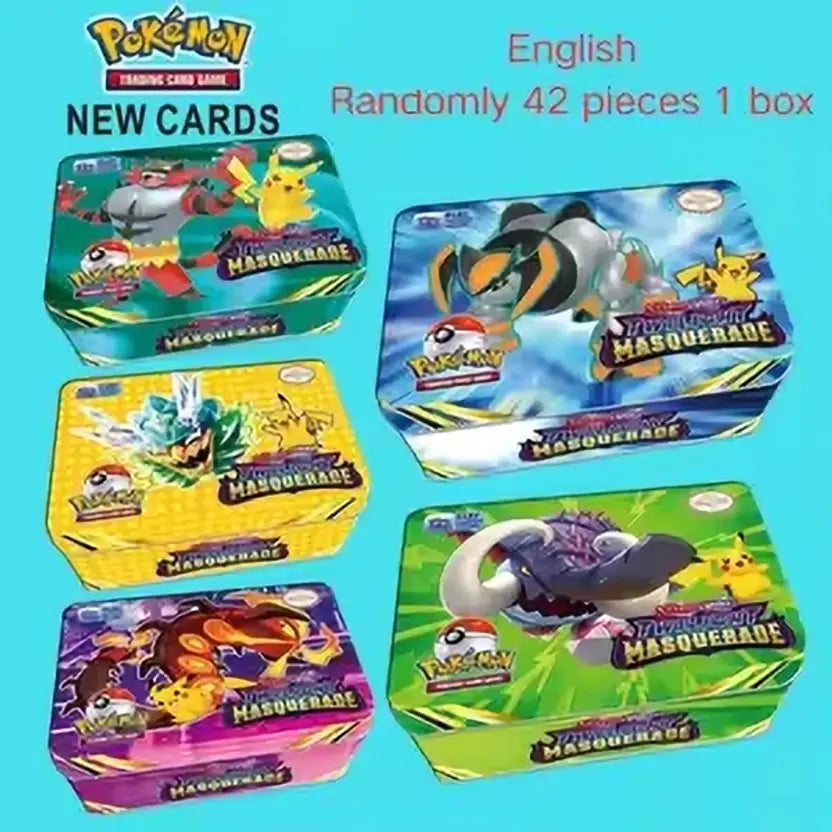SALPITOYS Poké-mon Scarlet & Violet—Twilight Masquerade 42 Cards tin box  (Multicolor)