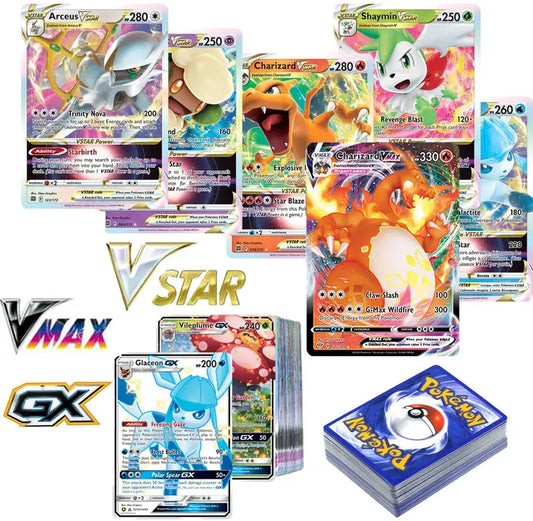 SALPITOYS Poke-mon 42 Pcs SCARLET VIOLET Iron Metal Cards Vstar Vmax Cards  (MULTI COLORS)