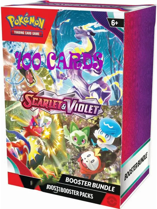SALPITOYS POKE-MON scarlet and violet 100 CARDS  (MULTI COLORS)