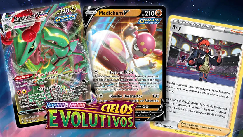 SALPITOYS POKEMON NEW SERIES cielos evolutivos- Sword and Shield TIN Box 42 CARDS  (MULTI COLORS)