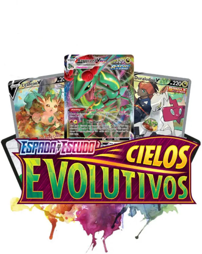 SALPITOYS POKEMON NEW SERIES cielos evolutivos- Sword and Shield TIN Box 42 CARDS  (MULTI COLORS)