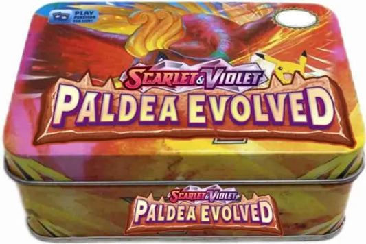 TOYTAL Scarlet & Violet – Paldea Pokémon Vmax EX 2023 Tin Box | 42 Premium Trading Cards for Kids & Collectors | Multicolor