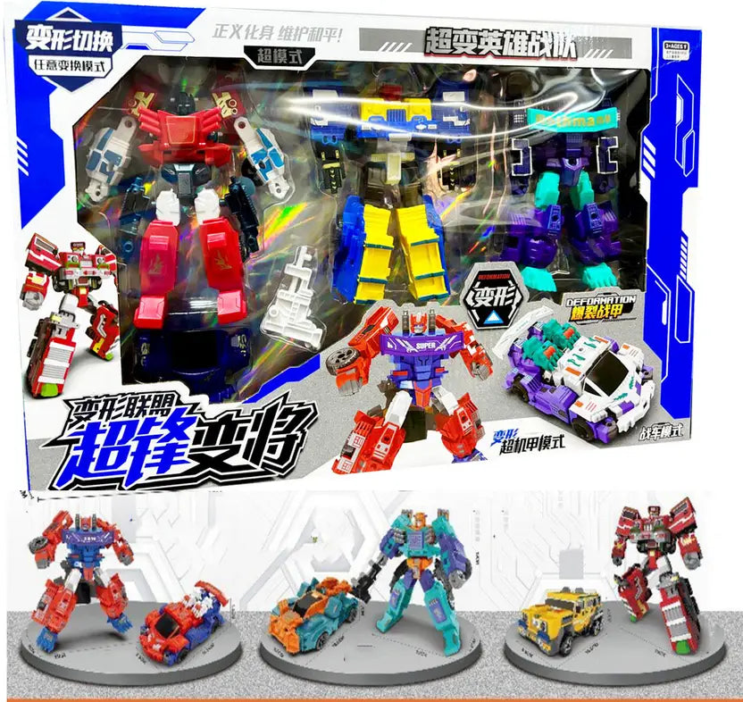 SALPITOYS Transformer Cars, Set of 3, ABS Plastic, Optimus Prime Action Figures  (Multicolor)