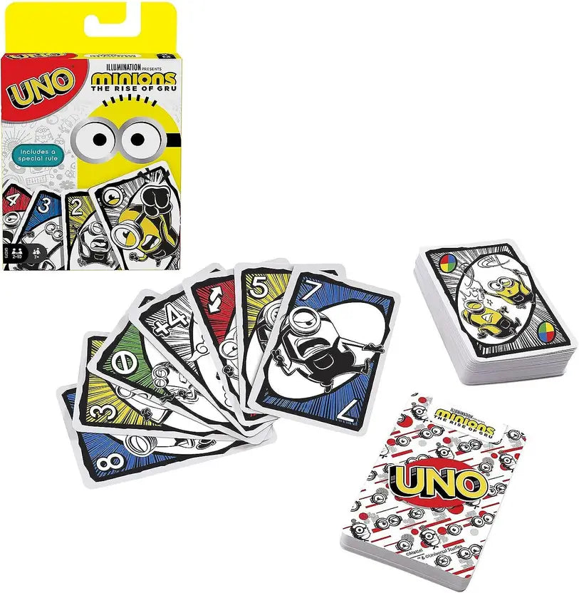 SALPITOYS UNO Featuring Illumination’s Minions: The Rise of Gru, 12 Cards,  (MULTI COLORS)