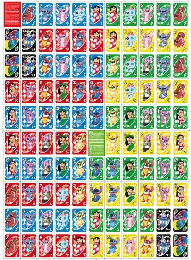 SALPITOYS UNO Lilo and Stitch Card Game for Kids, Adults & Family with Deck  (Multicolor)