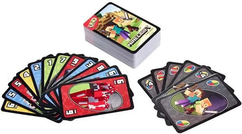 SALPITOYS UNO Minecraft Card Game Videogame-Themed Collectors Deck 112 Cards  (MULTI COLORS)