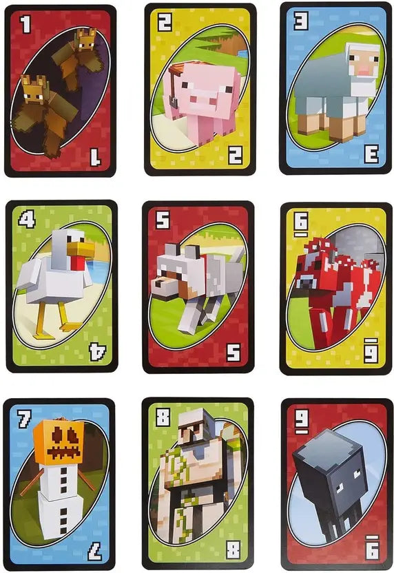 SALPITOYS UNO Minecraft Card Game Videogame-Themed Collectors Deck 112 Cards  (MULTI COLORS)