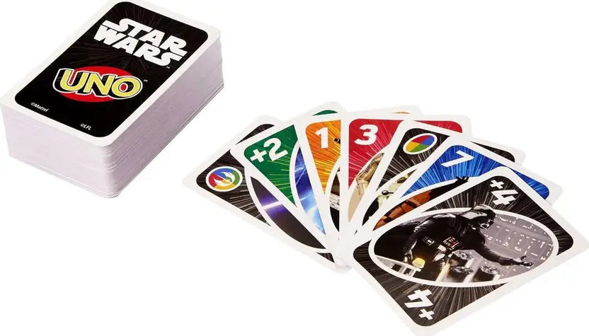 SALPITOYS UNO Star Wars Matching Card Game Featuring 112 Cards with Unique Wild Card  (MULTI COLORS)