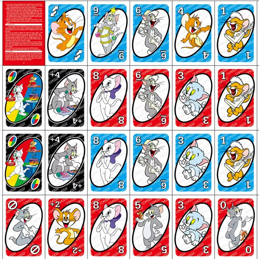 SALPITOYS UNO Tom And Jerry Matching Card Game Interstellar Baby Multiplayer Family Party  (Multicolor)