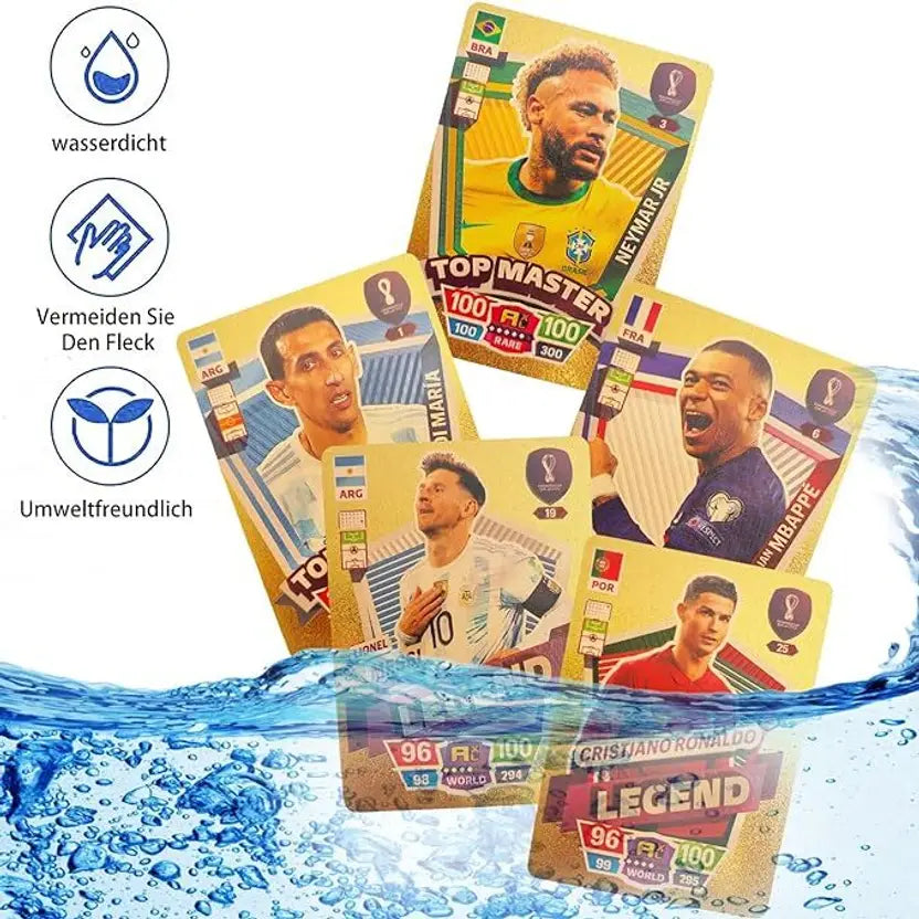 SALPITOYS World Football Soccer Star 55 Silver Trading Cards – Premium Foil Collectible Cards for Kids & Fans