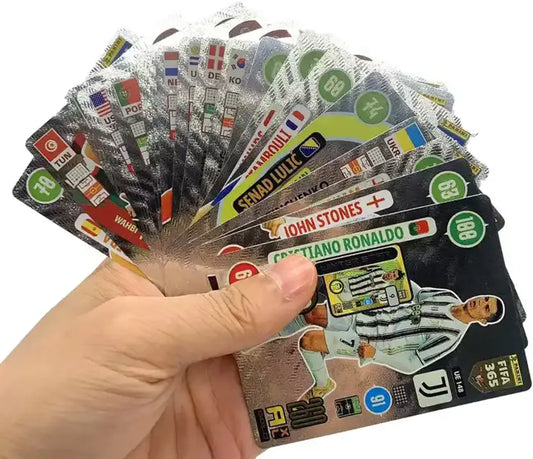 SALPITOYS World Football Soccer Star 55 Silver Trading Cards – Premium Foil Collectible Cards for Kids & Fans