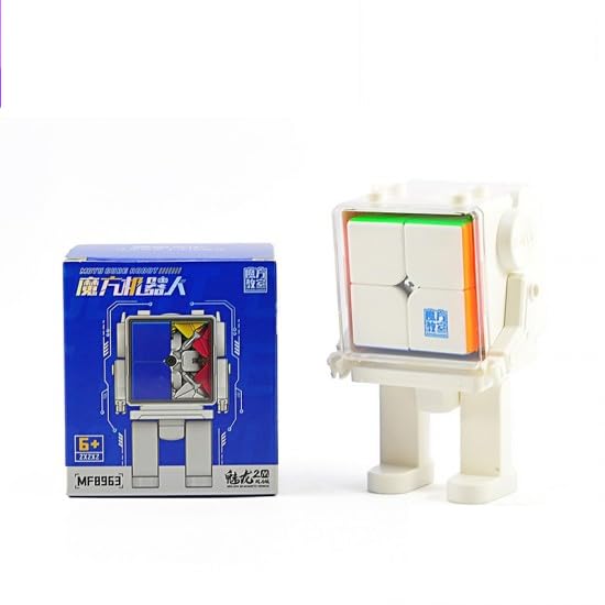Speed Cube Sticker less Robot-Shape Display Box