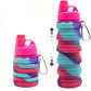 TUMAMA Expandable Silicone Sipper Water Bottle With Snap Hook 500 ml Bottle 500 ml Bottle  (Pack of 1, Maroon, Silicone)