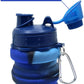 SALPITOYS Expandable Silicone Sipper Water Bottle With Snap Hook 500 ml Bottle 500 ml Bottle  (Pack of 1, Blue, Silicone)
