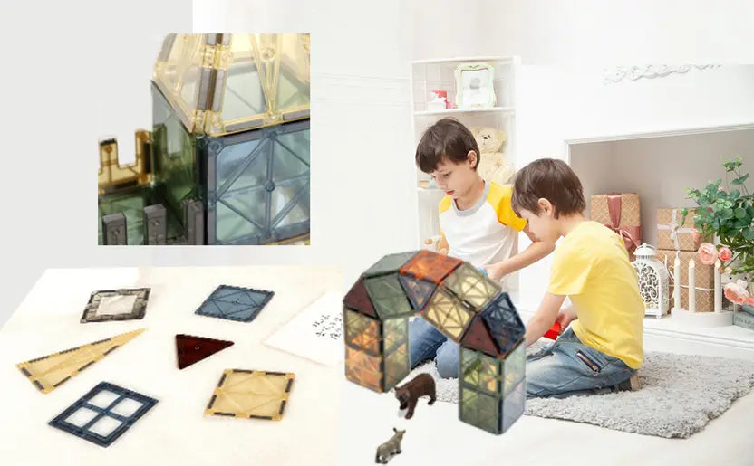 SALPITOYS 55 PCS Magic Diamond Magnetic Building Blocks Toy Gift DIY Construction Set Kids  (Multicolor)