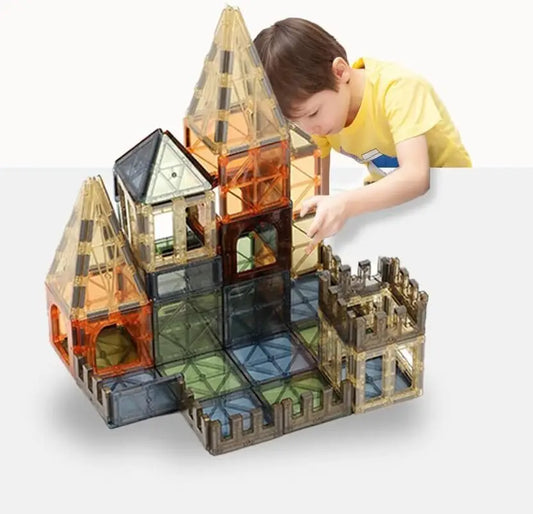 SALPITOYS 55 PCS Magic Diamond Magnetic Building Blocks Toy Gift DIY Construction Set Kids  (Multicolor)