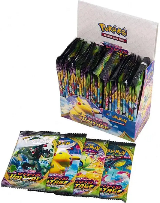 TOYTAL 36 Packs pokemon sword and shieldVivid Voltage New XY GO Playing Cards Game  (MULTICOLORS)