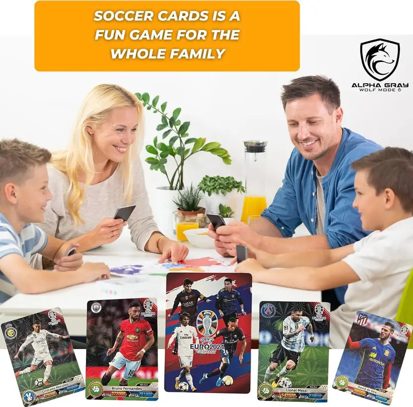 SALPITOYS FOOTBALL Euro Soccer Cards - 48 Unique Soccer Player Cards -6 Pack.  (MULTI COLORS)