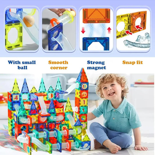 SALPITOYS Magnet Tiles Construction Set,42PCS STEM for Toddler Educational Building Toys  (Multicolor)
