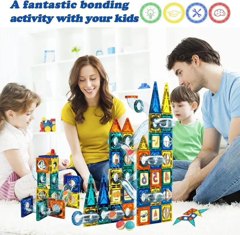 SALPITOYS Magnet Tiles Construction Set,42PCS STEM for Toddler Educational Building Toys  (Multicolor)