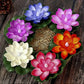 SALPITOYS Waterproof Artificial Floating Colorful Lotus with Battery Candles 1 Box/ 6 pcs Candle  (Multicolor, Pack of 6)